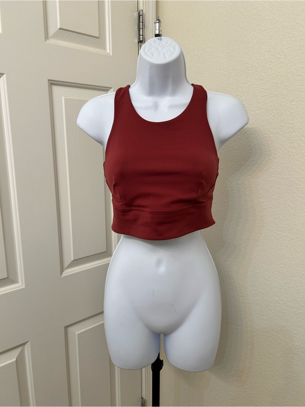 lululemon athletica Rust Red Cropped Sports Tank